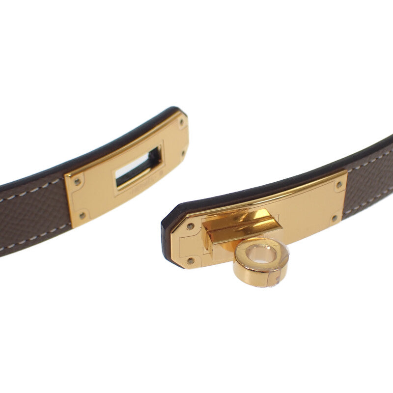 エルメス HERMES ケリー18 ベルト ヴォーエプソン ベージュ エトゥープ ゴールド金具 レディース【中古】【SAランク】