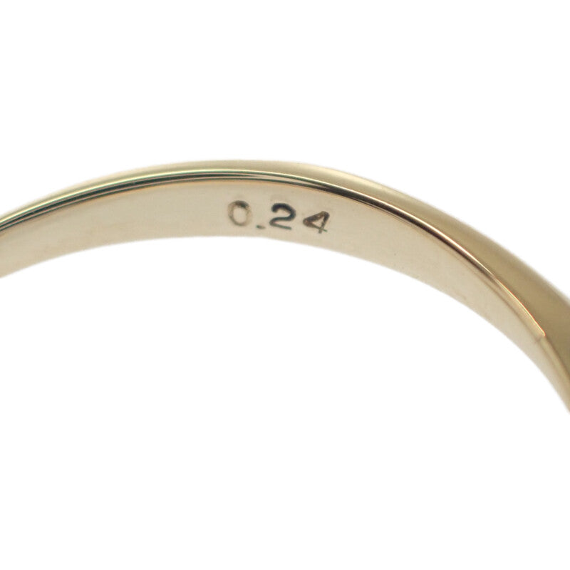 K18YG デザインジュエリー  リング K18イエローゴールド 10号 ダイヤモンド レディース【中古】【Aランク】