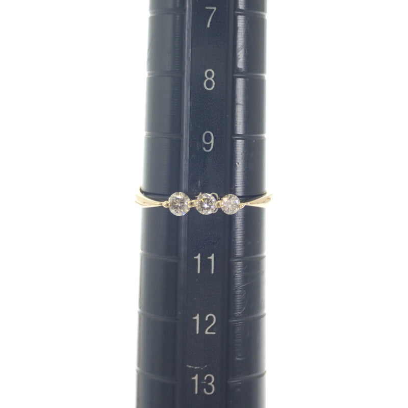 K18YG デザインジュエリー  リング K18イエローゴールド 10号 ダイヤモンド レディース【中古】【Aランク】