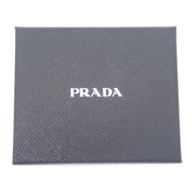プラダ PRADA Re-Nylon×レザー 2MC025_384_F0C1B カードケース ナイロン ネイビー ダークブラウン レディース メンズ【中古】【Aランク】