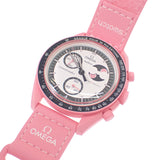 オメガ OMEGASWATCH スウォッチ ミッション トゥ ザ ピンク ムーン SO33P700 腕時計 セラミック ナイロン クオーツ ホワイト文字盤 レディース メンズ【中古】【Sランク】