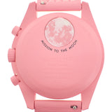 オメガ OMEGASWATCH スウォッチ ミッション トゥ ザ ピンク ムーン SO33P700 腕時計 セラミック ナイロン クオーツ ホワイト文字盤 レディース メンズ【中古】【Sランク】