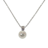 ミキモト MIKIMOTO ネックレス K18ホワイトゴールド パール レディース【中古】【Aランク】
