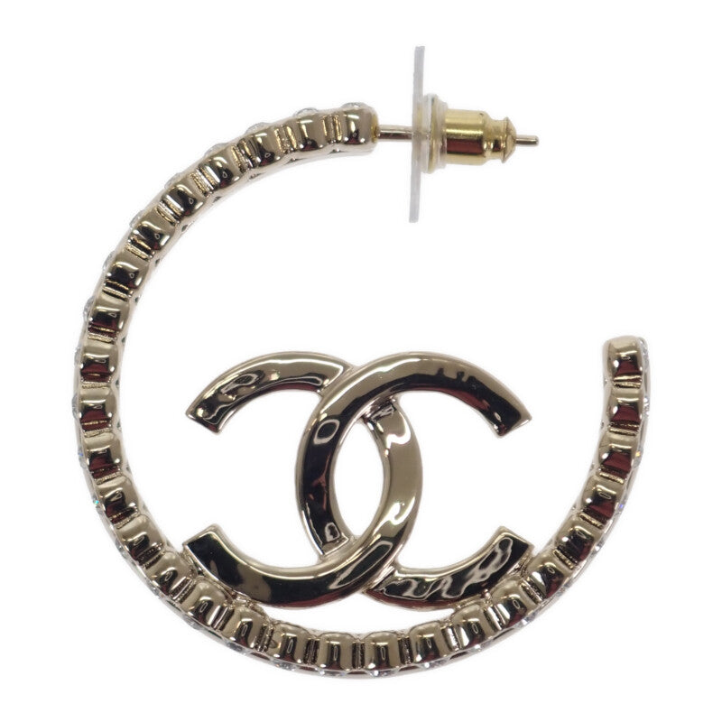 ※ツバメ シャネル CHANEL マフラー  フープピアス シャネル CHANEL CC フープ ピアス メタル ストラス ゴールド