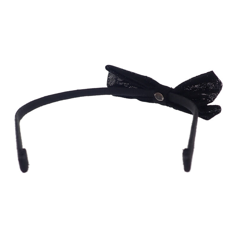 シャネル CHANEL CC リボン カチューシャ ヘアアクセサリー ストロー