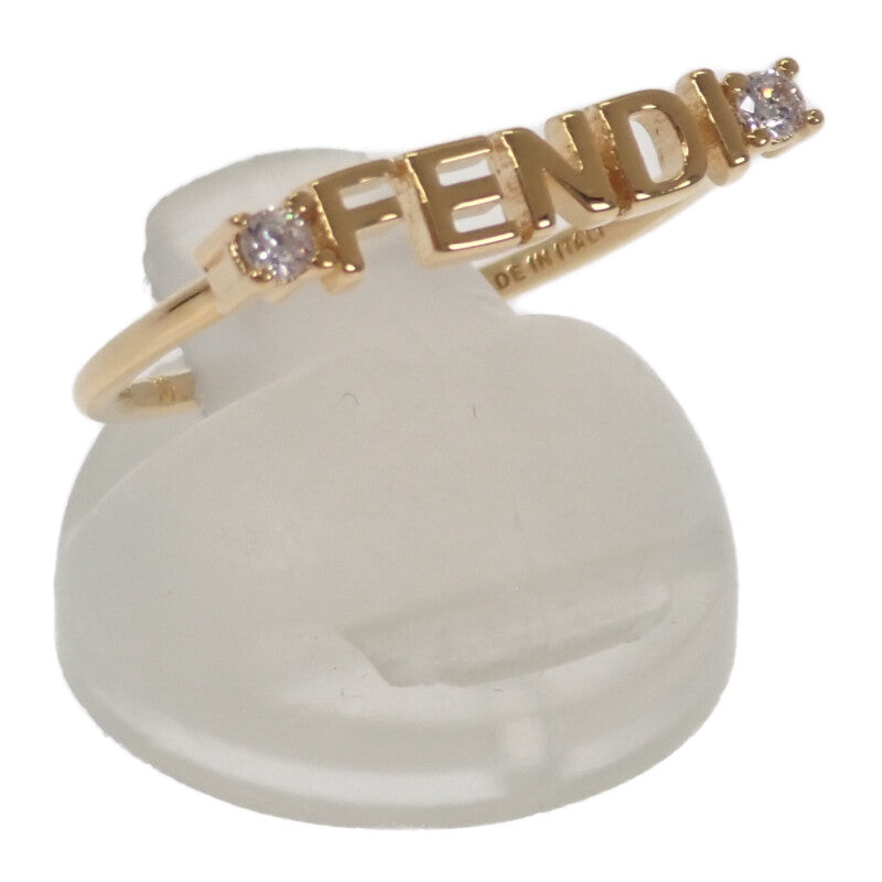 フェンディ FENDI ロゴ 14号 M 8AH393_6DM_F089U リング メタル ゴールド レディース【中古】【Aランク】