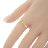 フェンディ FENDI ロゴ 14号 M 8AH393_6DM_F089U リング メタル ゴールド レディース【中古】【Aランク】