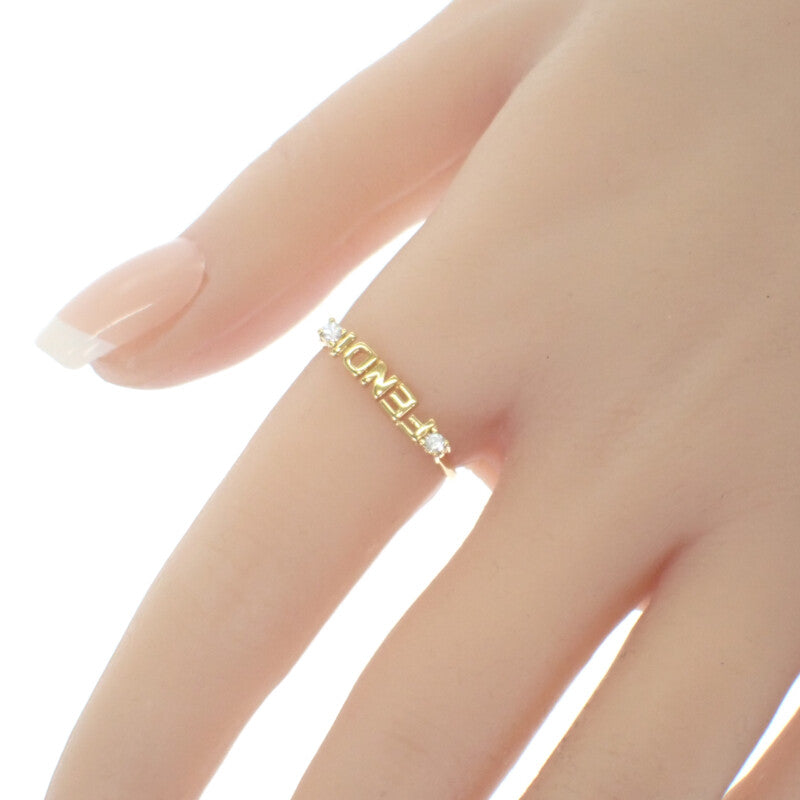 フェンディ FENDI ロゴ 14号 M 8AH393_6DM_F089U リング メタル ゴールド レディース【中古】【Aランク】