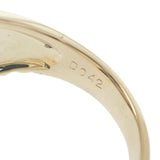 デザインジュエリー 14号 リング K18イエローゴールド ダイヤモンド ラピスラズリ レディース【中古】【Aランク】