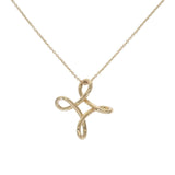 ティファニー TIFFANY&Co. インフィニティクロス ネックレス K18イエローゴールド レディース【中古】【Aランク】