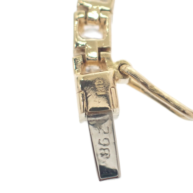 テニスブレス デザインジュエリー ブレスレット K18イエローゴールド ダイヤモンド メンズ レディース【中古】【Aランク】