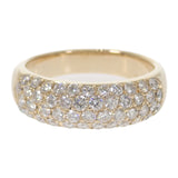 デザインジュエリー ハーフパヴェ 23号 リング K18イエローゴールド ダイヤモンド メンズ レディース【中古】【Aランク】