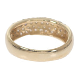 デザインジュエリー ハーフパヴェ 23号 リング K18イエローゴールド ダイヤモンド メンズ レディース【中古】【Aランク】