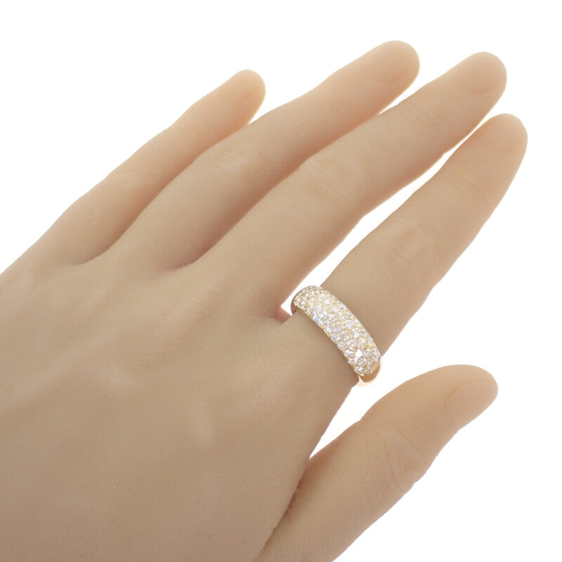 デザインジュエリー ハーフパヴェ 23号 リング K18イエローゴールド