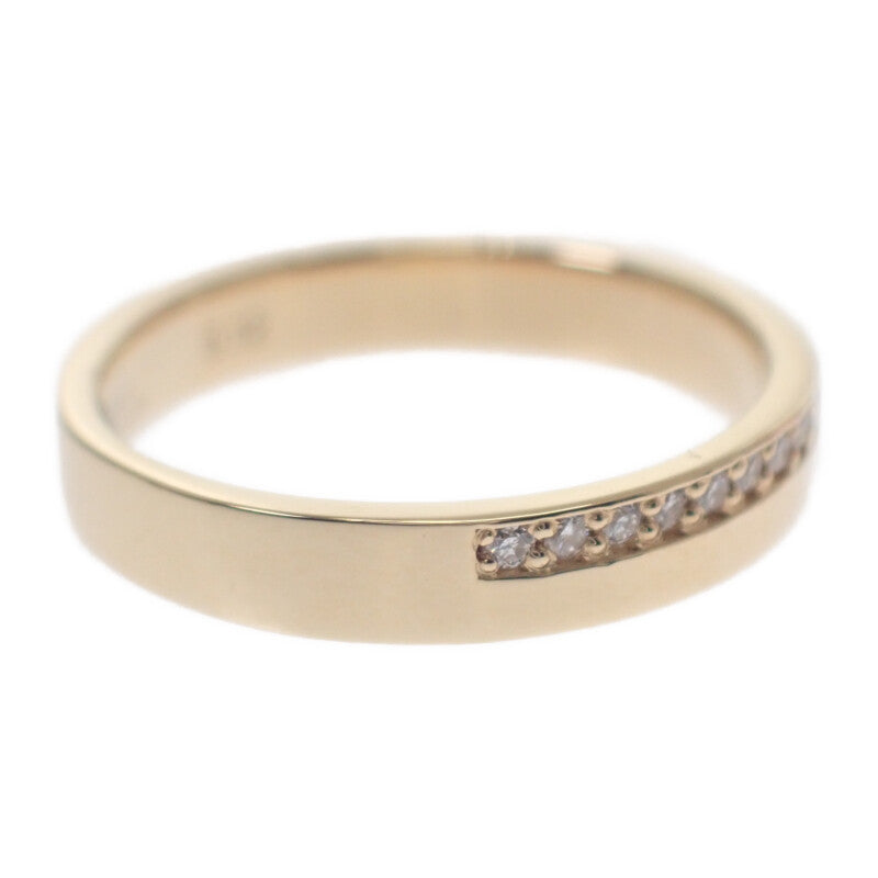 デザインジュエリー ハーフダイヤモンド ピンキー 5号 リング K18イエローゴールド ダイヤモンド レディース【中古】【Nランク】