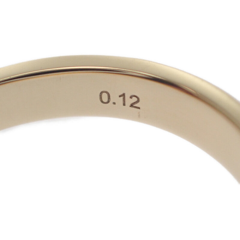 デザインジュエリー ハーフダイヤモンド ピンキー 5号 リング K18イエローゴールド ダイヤモンド レディース【中古】【Nランク】