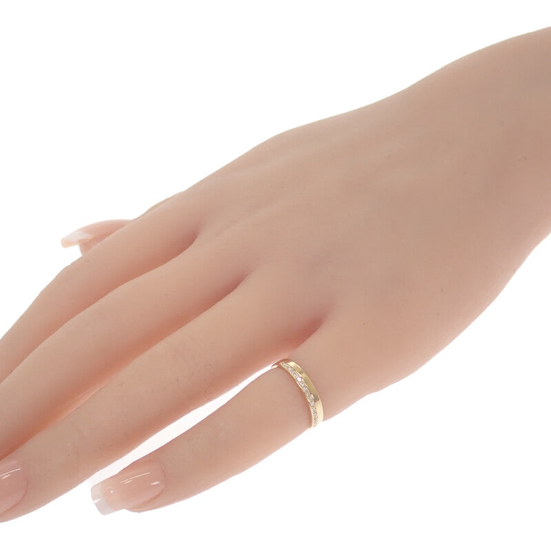 デザインジュエリー ハーフダイヤモンド ピンキー 5号 リング K18イエローゴールド ダイヤモンド レディース【中古】【Nランク】