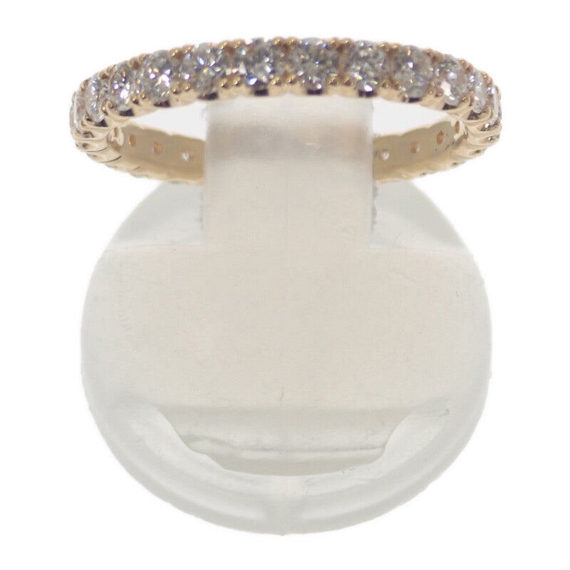 0.25ctダイヤモンドフルエタニティリング K18金イエローゴールド 11号 デザインジュエリー フルエタニティ 11号 リング K18イエローゴールド