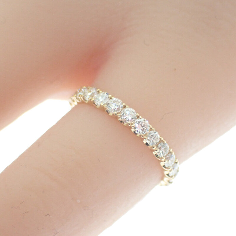 デザインジュエリー フルエタニティ リング K18イエローゴールド 11号