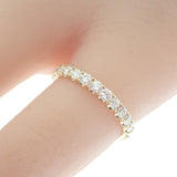 デザインジュエリー フルエタニティ リング K18イエローゴールド 11号 ダイヤモンド レディース【中古】【Nランク】