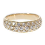 デザインジュエリー ハーフパヴェ 12号 リング K18イエローゴールド ダイヤモンド レディース【中古】【Nランク】