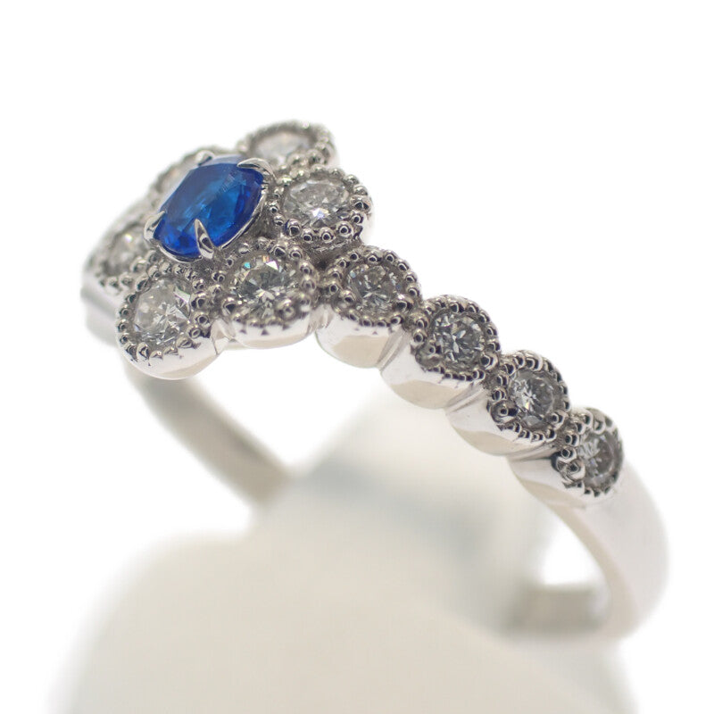 デザインジュエリー リング Pt950プラチナ 13号 アウイナイト ダイヤモンド レディース【中古】【Nランク】