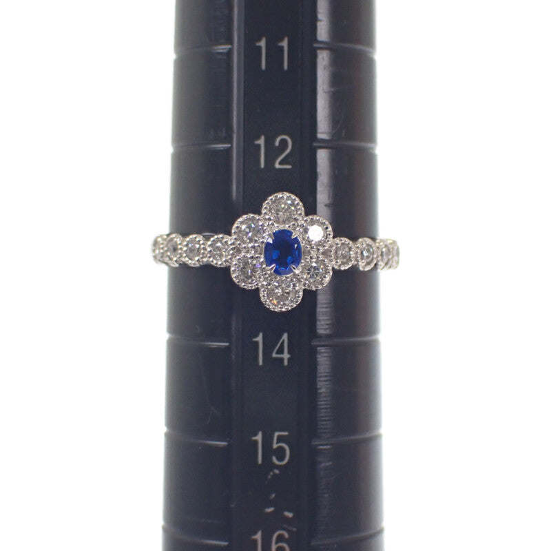 デザインジュエリー リング Pt950プラチナ 13号 アウイナイト ダイヤモンド レディース【中古】【Nランク】