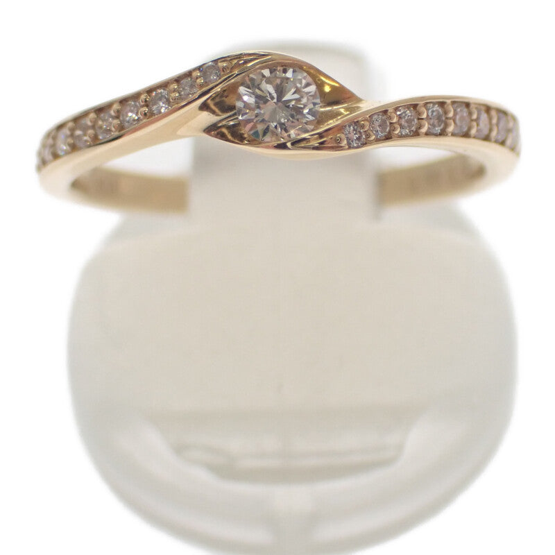 デザインジュエリー リング K18イエローゴールド 12号 ダイヤモンド レディース【中古】【Nランク】