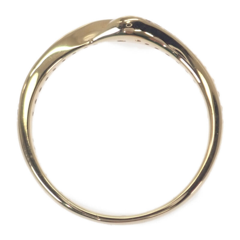 デザインジュエリー リング K18イエローゴールド 12号 ダイヤモンド レディース【中古】【Nランク】