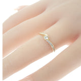 デザインジュエリー リング K18イエローゴールド 12号 ダイヤモンド レディース【中古】【Nランク】