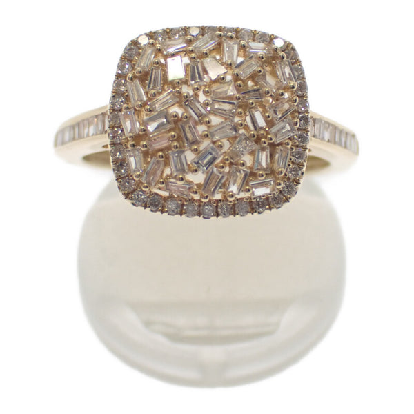 K18 D デザインジュエリー テーパーカットダイヤモンド リング K18イエローゴールド 13号 ダイヤモンド レディース【中古】【Nランク】