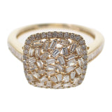 K18 D デザインジュエリー テーパーカットダイヤモンド リング K18イエローゴールド 13号 ダイヤモンド レディース【中古】【Nランク】