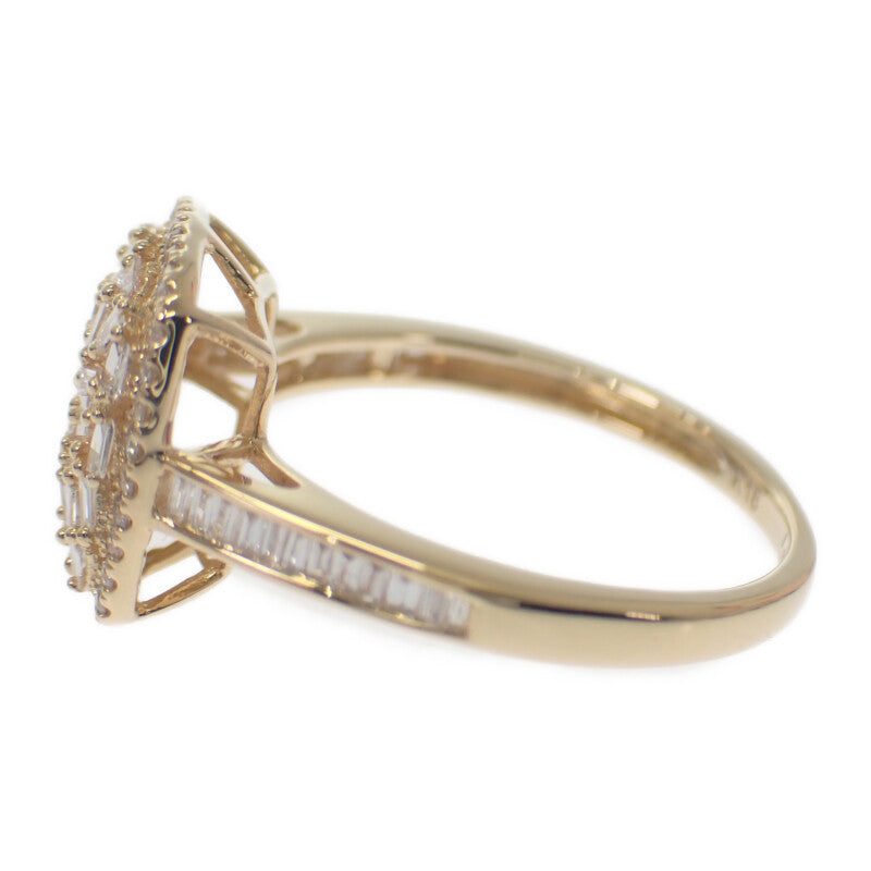 K18 D デザインジュエリー テーパーカットダイヤモンド リング K18イエローゴールド 13号 ダイヤモンド レディース【中古】【Nランク】