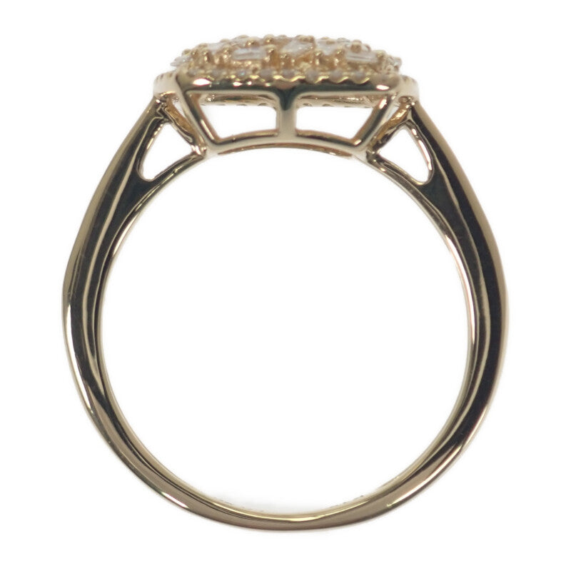 K18 D デザインジュエリー テーパーカットダイヤモンド リング K18イエローゴールド 13号 ダイヤモンド レディース【中古】【Nランク】