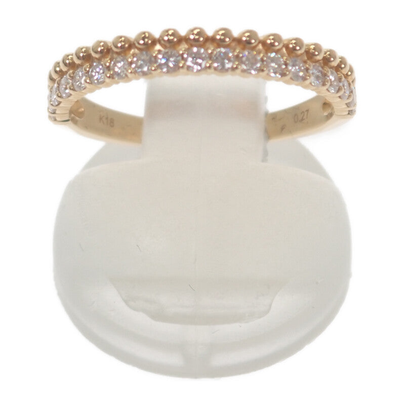 デザインジュエリー ハーフ リング K18イエローゴールド 12号 ダイヤモンド レディース【中古】【Nランク】