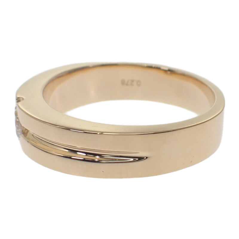 デザインジュエリー リング K18イエローゴールド 18号 ダイヤモンド メンズ レディース【中古】【Nランク】