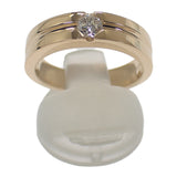 デザインジュエリー リング K18イエローゴールド 18号 ダイヤモンド メンズ レディース【中古】【Nランク】