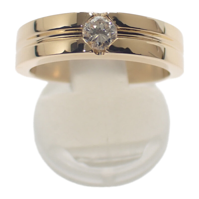 デザインジュエリー リング K18イエローゴールド 18号 ダイヤモンド メンズ レディース【中古】【Nランク】