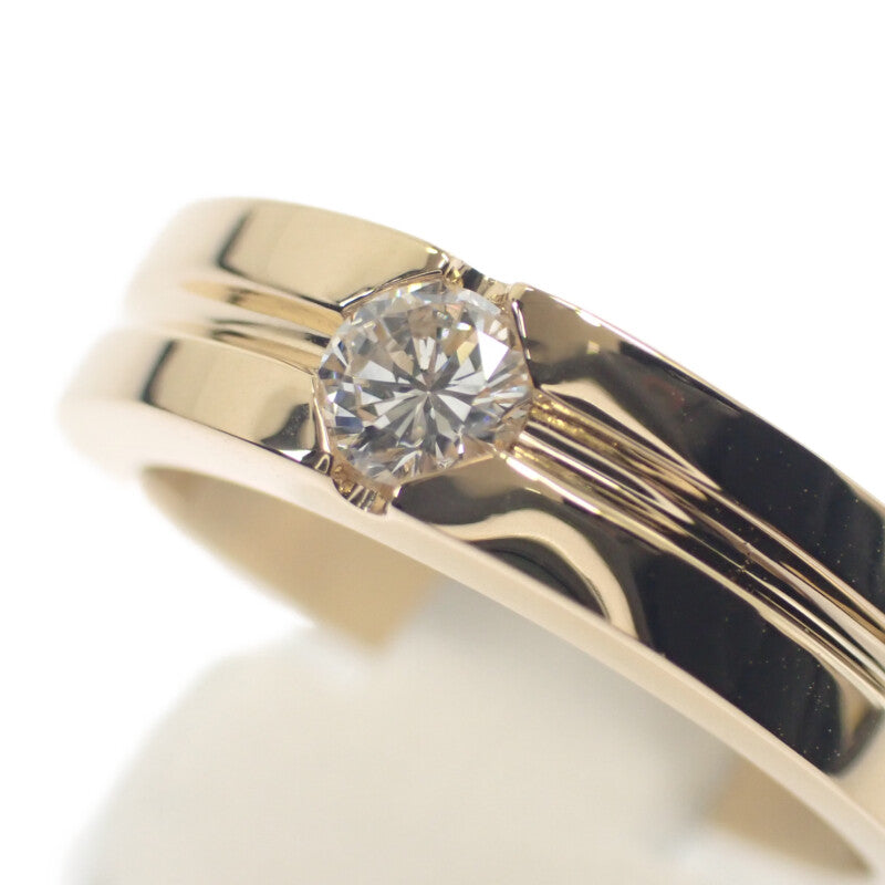 デザインジュエリー リング K18イエローゴールド 18号 ダイヤモンド メンズ レディース【中古】【Nランク】