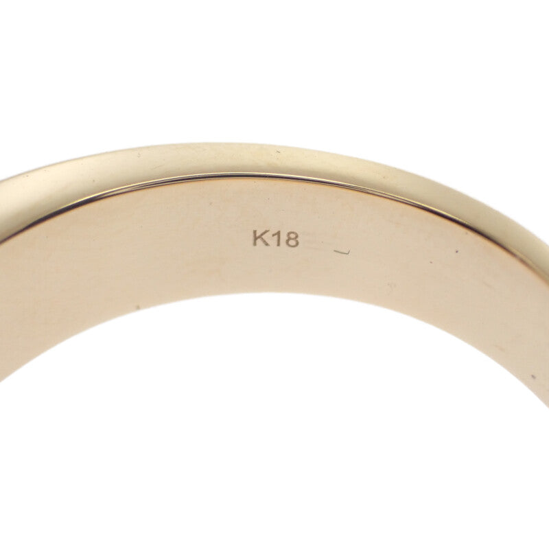 デザインジュエリー リング K18イエローゴールド 18号 ダイヤモンド メンズ レディース【中古】【Nランク】