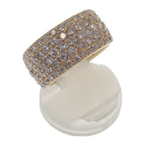 デザインジュエリー フルパヴェ 10号 リング K18イエローゴールド ダイヤモンド レディース【中古】【Nランク】