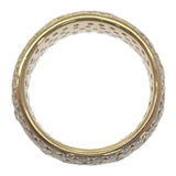 デザインジュエリー フルパヴェ 10号 リング K18イエローゴールド ダイヤモンド レディース【中古】【Nランク】