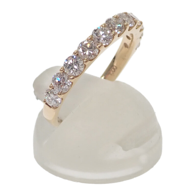 K18 D デザインジュエリー ハーフエタニティ リング K18イエローゴールド 12号 ダイヤモンド レディース【中古】【Nランク】