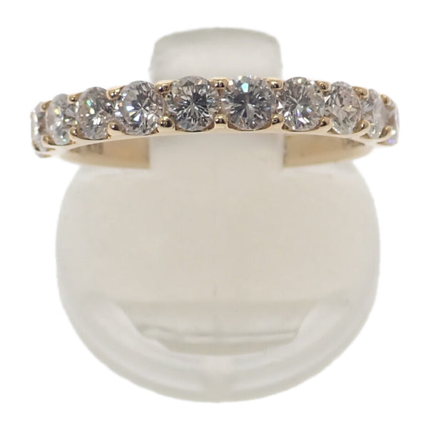 K18 D デザインジュエリー ハーフエタニティ リング K18イエローゴールド 12号 ダイヤモンド レディース【中古】【Nランク】