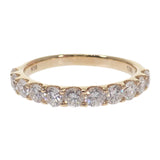 K18 D デザインジュエリー ハーフエタニティ リング K18イエローゴールド 12号 ダイヤモンド レディース【中古】【Nランク】