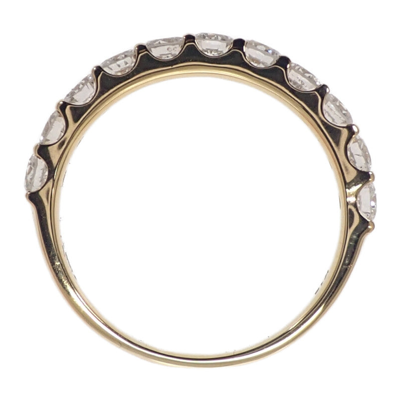 K18 D デザインジュエリー ハーフエタニティ リング K18イエローゴールド 12号 ダイヤモンド レディース【中古】【Nランク】