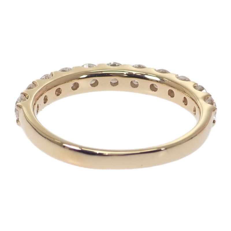 K18 D デザインジュエリー ハーフエタニティ リング K18イエローゴールド 12号 ダイヤモンド レディース【中古】【Nランク】