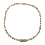 デザインジュエリー テニス ブレスレット K18イエローゴールド ダイヤモンド レディース【中古】【Nランク】