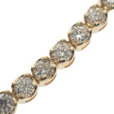 デザインジュエリー テニス ブレスレット K18イエローゴールド ダイヤモンド レディース【中古】【Nランク】