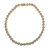 デザインジュエリー テニスブレス ブレスレット K18イエローゴールド ダイヤモンド メンズ レディース【中古】【Aランク】